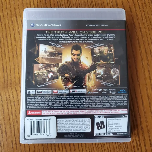 PS3 Deux Ex Human Revolution Game